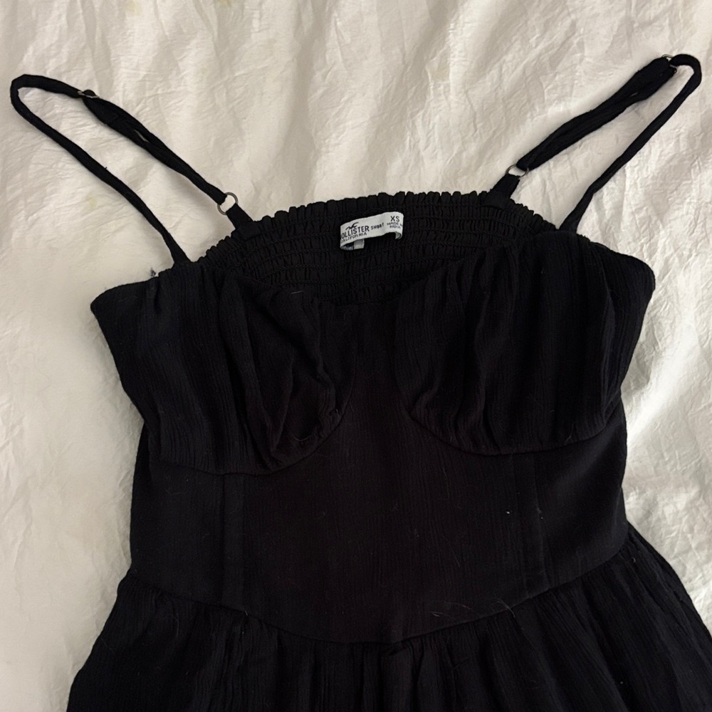 Hollister Black Smocked Dress
